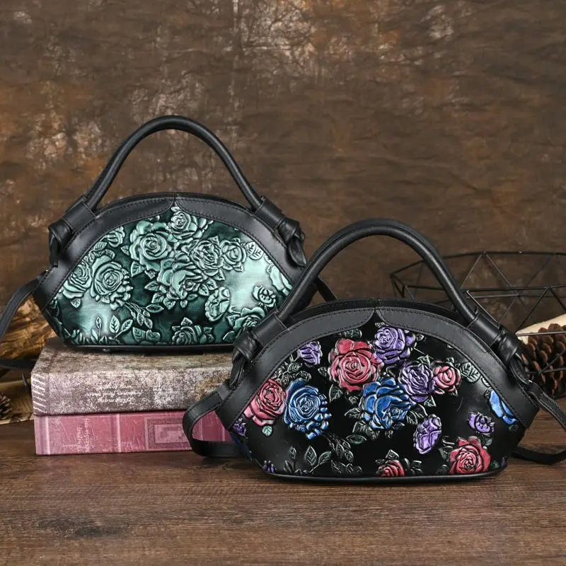 Retro Genuine Leather Women Handbag Ladies Floral Embossed Shoulder Bag New Women Messenger Bag High Quality Shell Crossbody Bag
Retro Genuine Leather Women Handbag Ladies Floral Embossed Shoulder Bag New Women Messenger Bag High Quality Shell Crossbody Bag