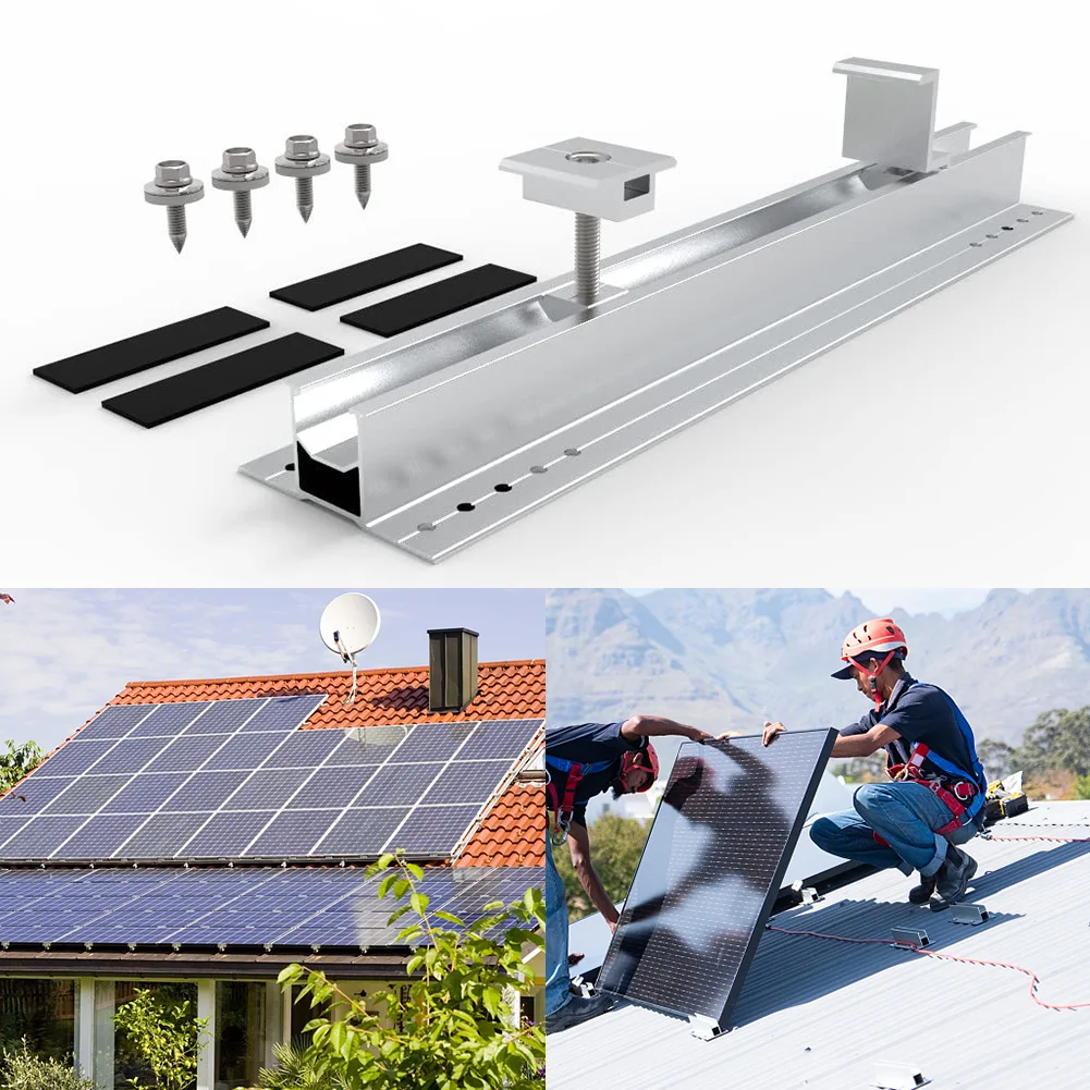 Solar Bracket Trapezoidal Sheet PV Mounting Rail 30CM End/Middle Clamps 30-35MM Solar Power Supplies Trapezoidal Roof
Solar Bracket Trapezoidal Sheet PV Mounting Rail 30CM End/Middle Clamps 30-35MM Solar Power Supplies Trapezoidal Roof