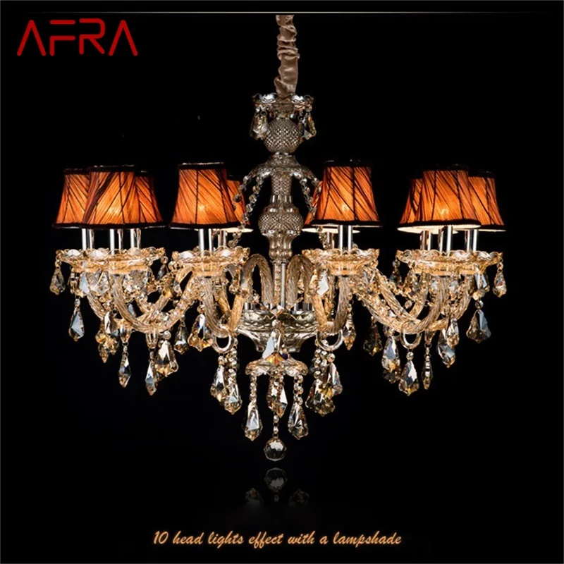 AFRA American Style Chandelier Lamp LED Pendant Candle Hanging Light Luxury Fixtures for Home Decor Villa Hall
AFRA American Style Chandelier Lamp LED Pendant Candle Hanging Light Luxury Fixtures for Home Decor Villa Hall