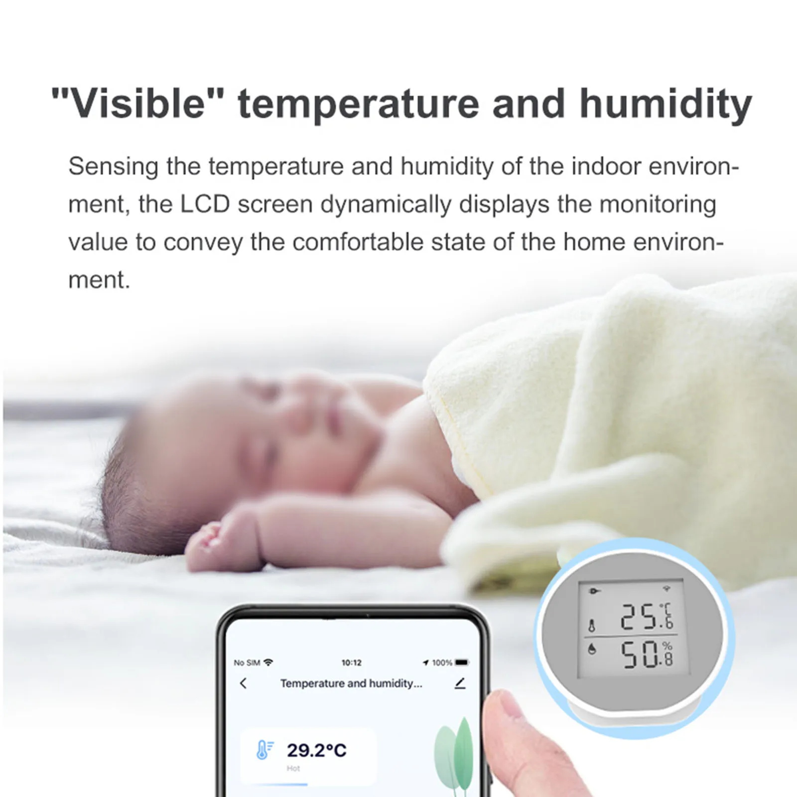Temperature Sensor Hygrometer Wifi With LCD Display Battery Powered Humidity Sensor Hygrometer Indoor Temperature
Temperature Sensor Hygrometer Wifi With LCD Display Battery Powered Humidity Sensor Hygrometer Indoor Temperature