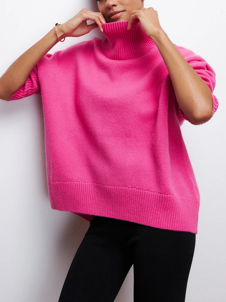 2023 Women's New Popular Sweater Vintage Loose Half High Collar Autumn and Winter Sweater Pullover Tops Oversized Y2k Sweater
2023 Women's New Popular Sweater Vintage Loose Half High Collar Autumn and Winter Sweater Pullover Tops Oversized Y2k Sweater