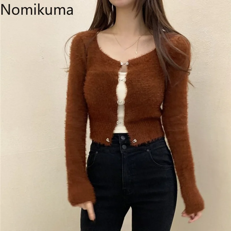 Nomikuma Sweater Women O Neck High Waist Hollow Out Slim Knitted Cardigan Women Elegant Fashion Street Sexy Casual Pull Femme
Nomikuma Sweater Women O Neck High Waist Hollow Out Slim Knitted Cardigan Women Elegant Fashion Street Sexy Casual Pull Femme
