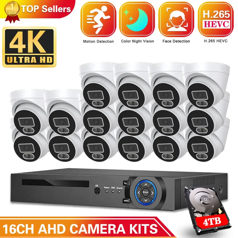 Overscam 16CH Home CCTV Cameras Set 4K 8MP 16CH DVR Kit 8MP Colorful Night Vision Security Dome Camera Video Surveillance System
Overscam 16CH Home CCTV Cameras Set 4K 8MP 16CH DVR Kit 8MP Colorful Night Vision Security Dome Camera Video Surveillance System