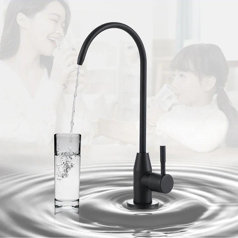 

Matte Black Direct Drinking Faucets Stainless Steel Kitchen Tap For Anti-Osmosis Purifier Water And Sink Faucet
