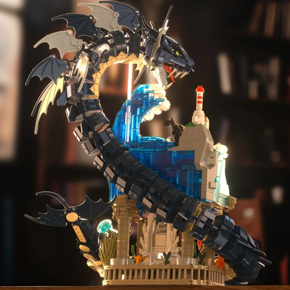 Creative IDEAS Serpent of The Deep Building Blocks with LightSea Monster Model Toys Display Collection Christmas Gifts Creative IDEAS Serpent of The Deep Building Blocks with LightSea Monster Model Toys Display Collection Christmas Gifts