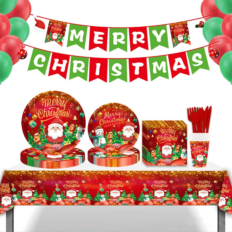 10 Guests Christmas Tableware Red Santa Claus Christmas Tree Decoration Navidad Disposable Paper Tableware Merry Christmas 2023
10 Guests Christmas Tableware Red Santa Claus Christmas Tree Decoration Navidad Disposable Paper Tableware Merry Christmas 2023