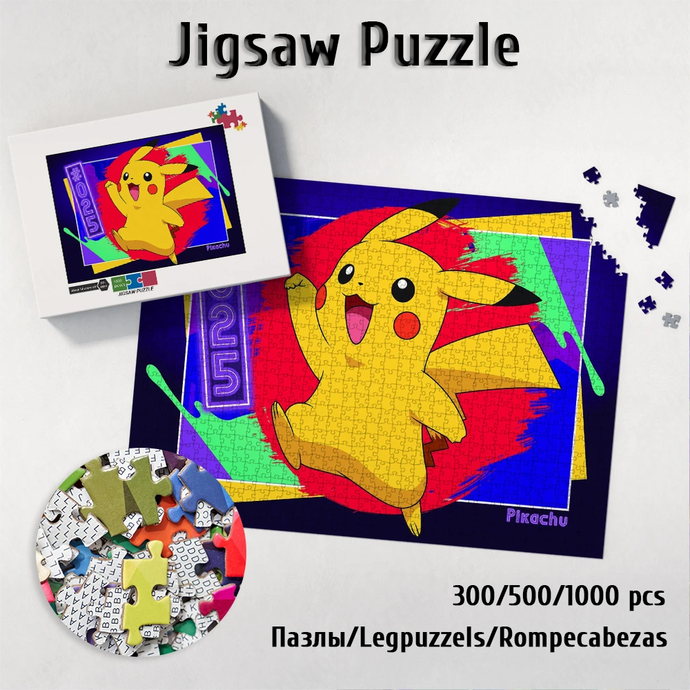 Neon Lights Pikachu Puzzles for Adults Pokemon Anime Cartoon Unique Design Jigsaw Puzzles Fun Family Board Games for Kids Adults
Neon Lights Pikachu Puzzles for Adults Pokemon Anime Cartoon Unique Design Jigsaw Puzzles Fun Family Board Games for Kids Adults