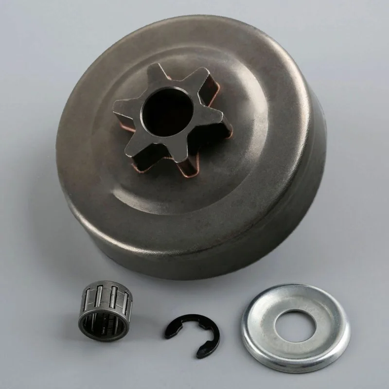 Hardened Steel Clutch Drum Sprocket 3/8" 6T Washer E-Clip For STIHL MS170 180 Chainsaw Parts High Quality
Hardened Steel Clutch Drum Sprocket 3/8" 6T Washer E-Clip For STIHL MS170 180 Chainsaw Parts High Quality