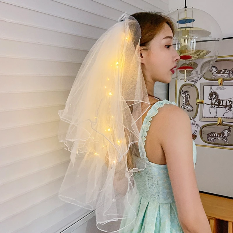 Light Up Wedding Veil Led Bridal Veil Led Light Veil Multi-layer Veil and Headpieces Bridal Cathedrals Veil Chapel Veil
Light Up Wedding Veil Led Bridal Veil Led Light Veil Multi-layer Veil and Headpieces Bridal Cathedrals Veil Chapel Veil