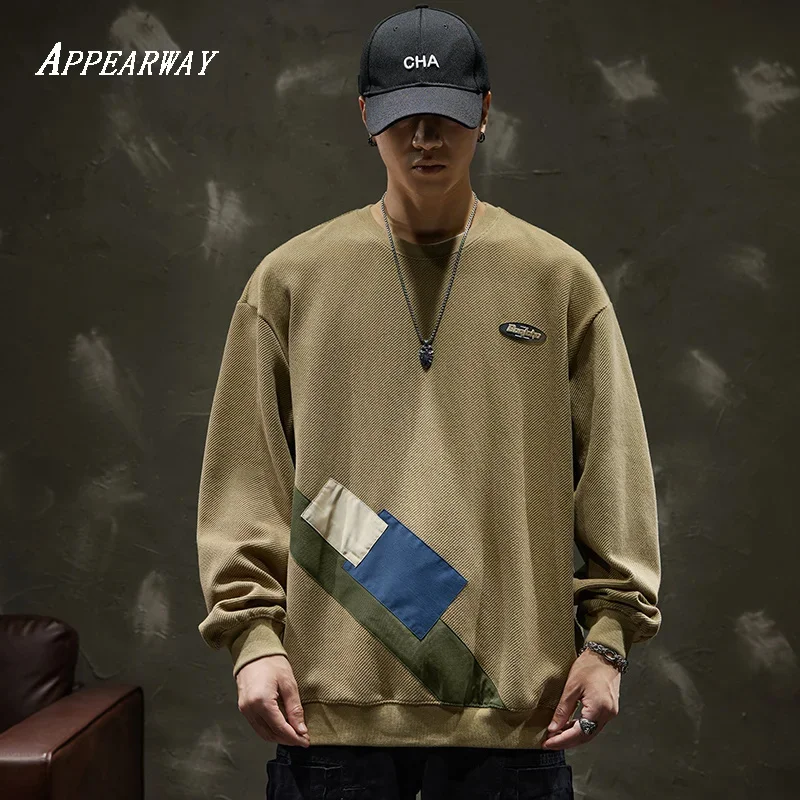 APPEARWAY Autumn Mens Sweatshirt O-Neck Long Sleeve Male Patchwork Solid Color Casual Hip-Hop Streetwear Men Pullover Fashion
APPEARWAY Autumn Mens Sweatshirt O-Neck Long Sleeve Male Patchwork Solid Color Casual Hip-Hop Streetwear Men Pullover Fashion