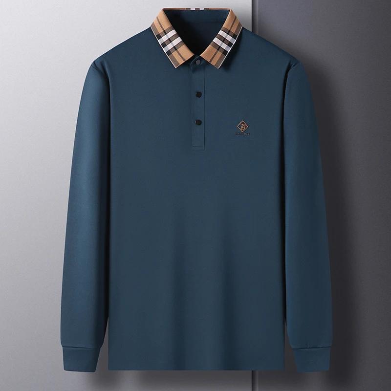 Casual Polo Shirt Pure Color Embroidery Lapel High-quality Luxury End Spring Autumn Business Long Sleeve Soft New T-shirts Man
Casual Polo Shirt Pure Color Embroidery Lapel High-quality Luxury End Spring Autumn Business Long Sleeve Soft New T-shirts Man