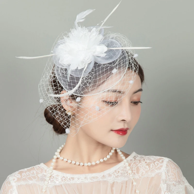 Vintage Bride Feather Headdress Veil Hair Accessories Mesh Hat Hairpin Studio Wedding Dress Accessories Korea Japan Black White
Vintage Bride Feather Headdress Veil Hair Accessories Mesh Hat Hairpin Studio Wedding Dress Accessories Korea Japan Black White