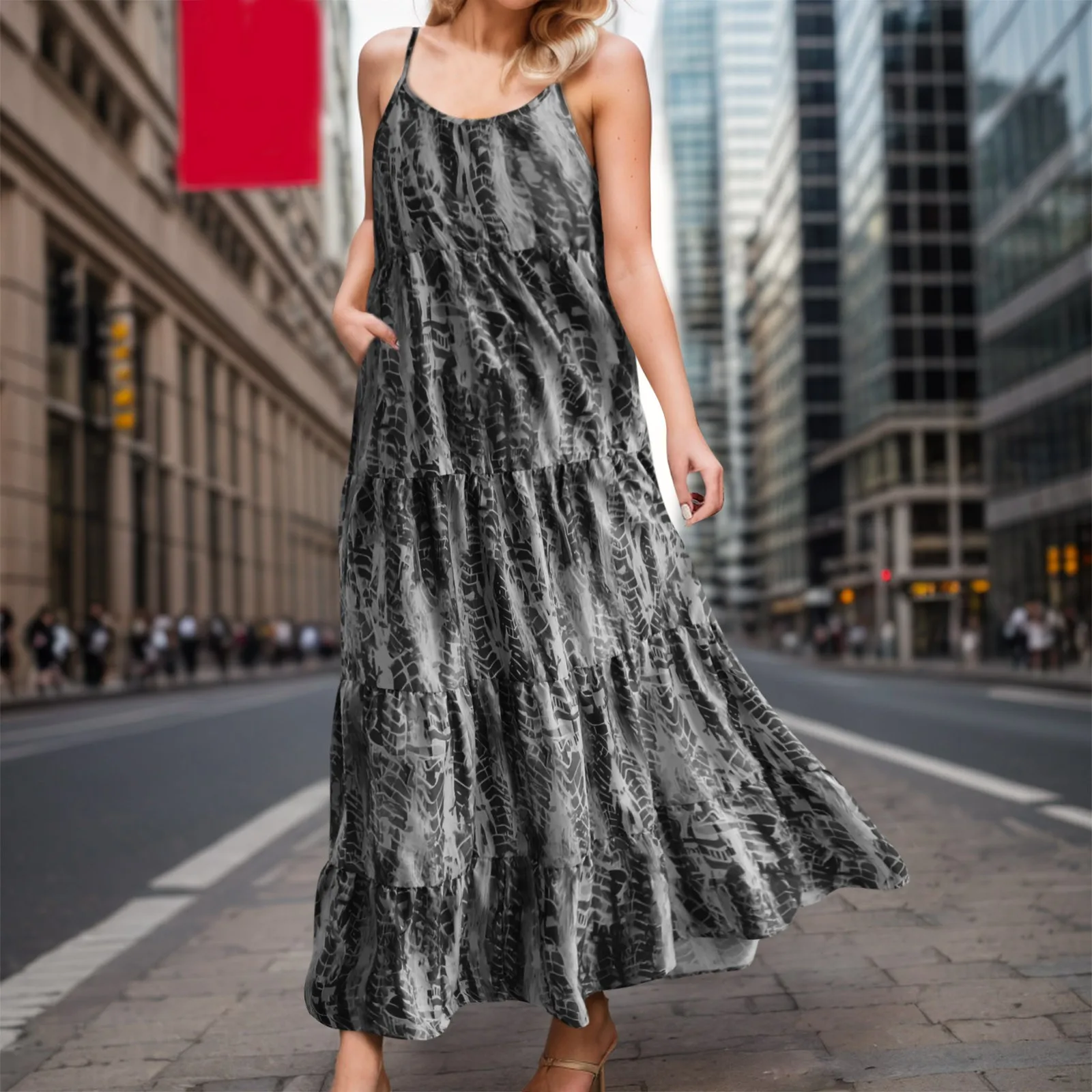 2024 Women Summer Dress Spaghetti Strap Vintage Pattern Printed Maxi Dress Flowy Boho Long With Pockets Women Dresses For Summer
2024 Women Summer Dress Spaghetti Strap Vintage Pattern Printed Maxi Dress Flowy Boho Long With Pockets Women Dresses For Summer