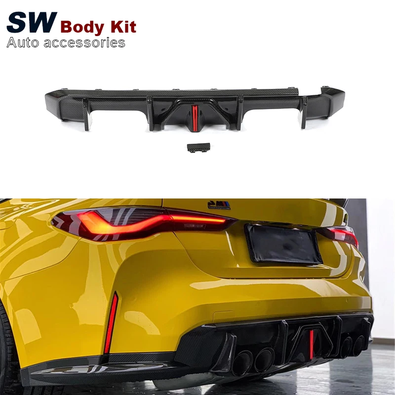 Dry Carbon Fiber Rear Bumper Diffuser For BMW M3 G80 M4 G82 G83 Upgrade With Lighted Rear Bumper Lip Rear Splitter Lip 2021-2023
Dry Carbon Fiber Rear Bumper Diffuser For BMW M3 G80 M4 G82 G83 Upgrade With Lighted Rear Bumper Lip Rear Splitter Lip 2021-2023