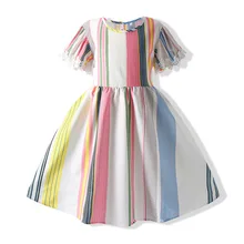 2022 New Girls Summer Dress Rainbow Striped Cotton Princess Dress for Kids Girls Short Sleeve 2T 4T 6T Children Beach Clothes
2022 New Girls Summer Dress Rainbow Striped Cotton Princess Dress for Kids Girls Short Sleeve 2T 4T 6T Children Beach Clothes