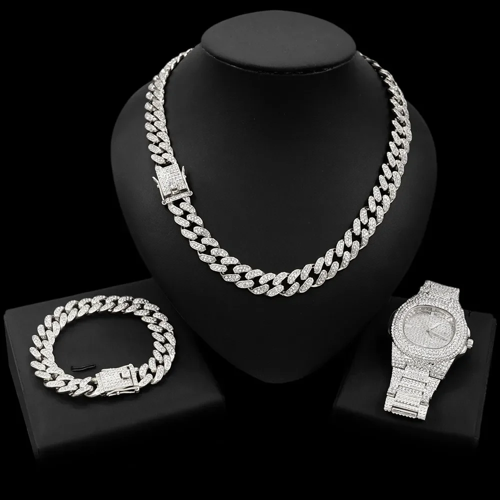 2023 Stylish Gold Silver 13mm Full Diamond Cuban Necklace Suitable for Men and Women Hip Hop Jewelry Accessories Set
2023 Stylish Gold Silver 13mm Full Diamond Cuban Necklace Suitable for Men and Women Hip Hop Jewelry Accessories Set