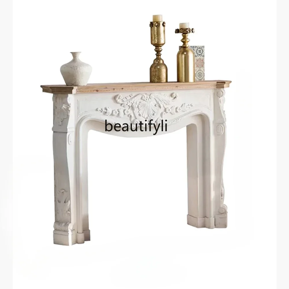 Retro French Fireplace Decoration Console Solid Wood Distressed Coffee Shop Garden Aisle Fake Fireplace
Retro French Fireplace Decoration Console Solid Wood Distressed Coffee Shop Garden Aisle Fake Fireplace