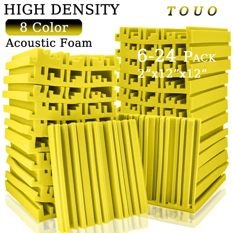 TOUO Broadband Soundproof Foam 6 12 24 Pcs Acoustic Foams Wall Panel Home Studio Sound Absorber High Density Noise Insulation
TOUO Broadband Soundproof Foam 6 12 24 Pcs Acoustic Foams Wall Panel Home Studio Sound Absorber High Density Noise Insulation