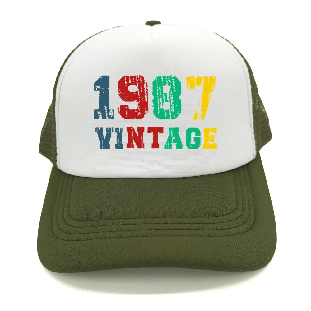Born in 1987 Trucker Cap Men Birthday Gift Dad Hat Baseball Cap Unisex Outdoor Mesh Net Caps
Born in 1987 Trucker Cap Men Birthday Gift Dad Hat Baseball Cap Unisex Outdoor Mesh Net Caps
