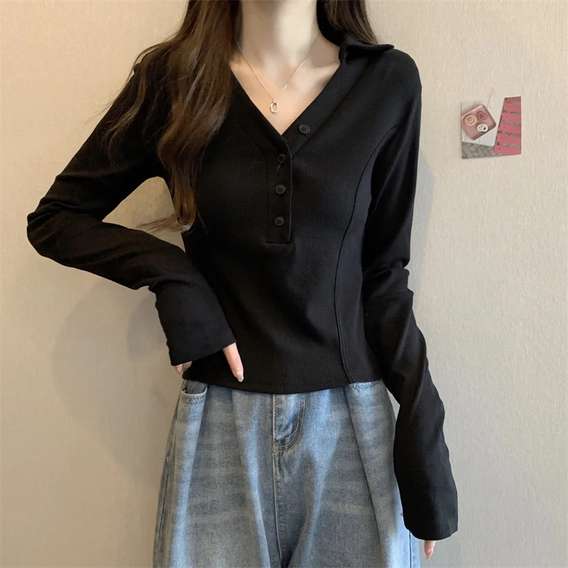 Sandro Rivers Underlay Shirt for Women's New Autumn/winter French Polo Small Shirt Long Sleeved T-shirt Fishbone Short Top
Sandro Rivers Underlay Shirt for Women's New Autumn/winter French Polo Small Shirt Long Sleeved T-shirt Fishbone Short Top