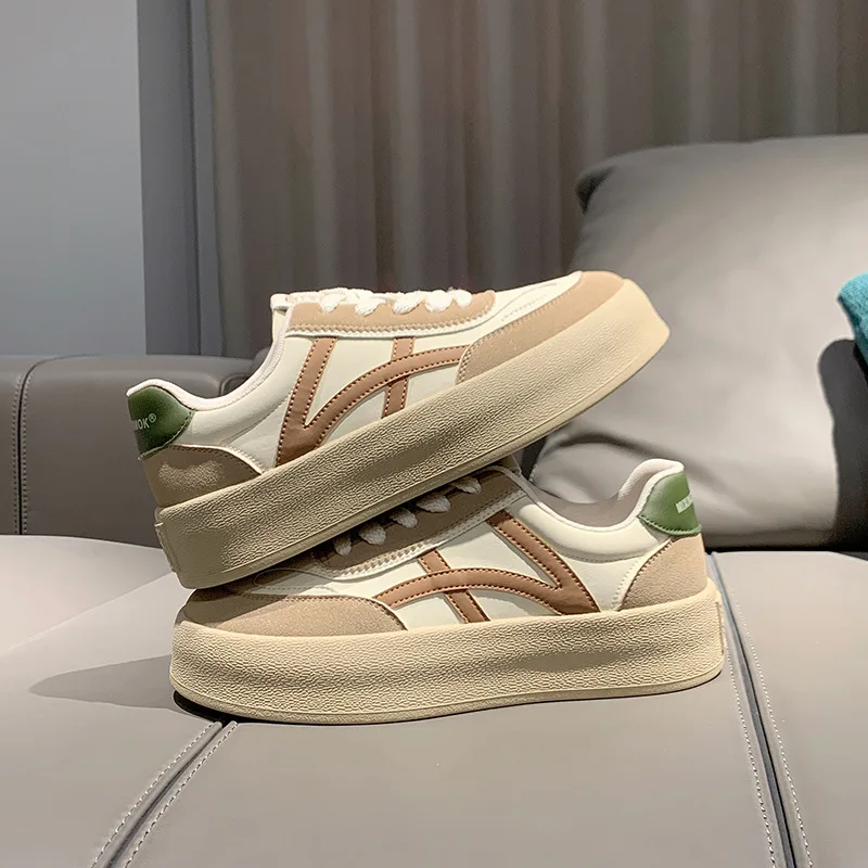 Women's Genuine Leather Thick Soled Shoes New Spring 2024 Lace Up Color Blocking Versatile Casual Sports Training Shoes
Women's Genuine Leather Thick Soled Shoes New Spring 2024 Lace Up Color Blocking Versatile Casual Sports Training Shoes