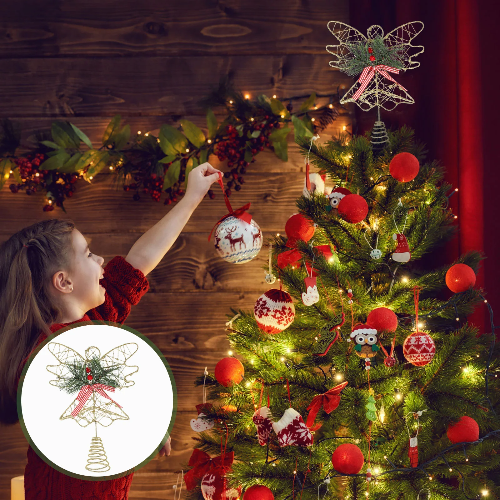 Wrought Iron Christmas Tree Topper Delicate Tree Topper Decorations for Xmas Tree Decor
Wrought Iron Christmas Tree Topper Delicate Tree Topper Decorations for Xmas Tree Decor