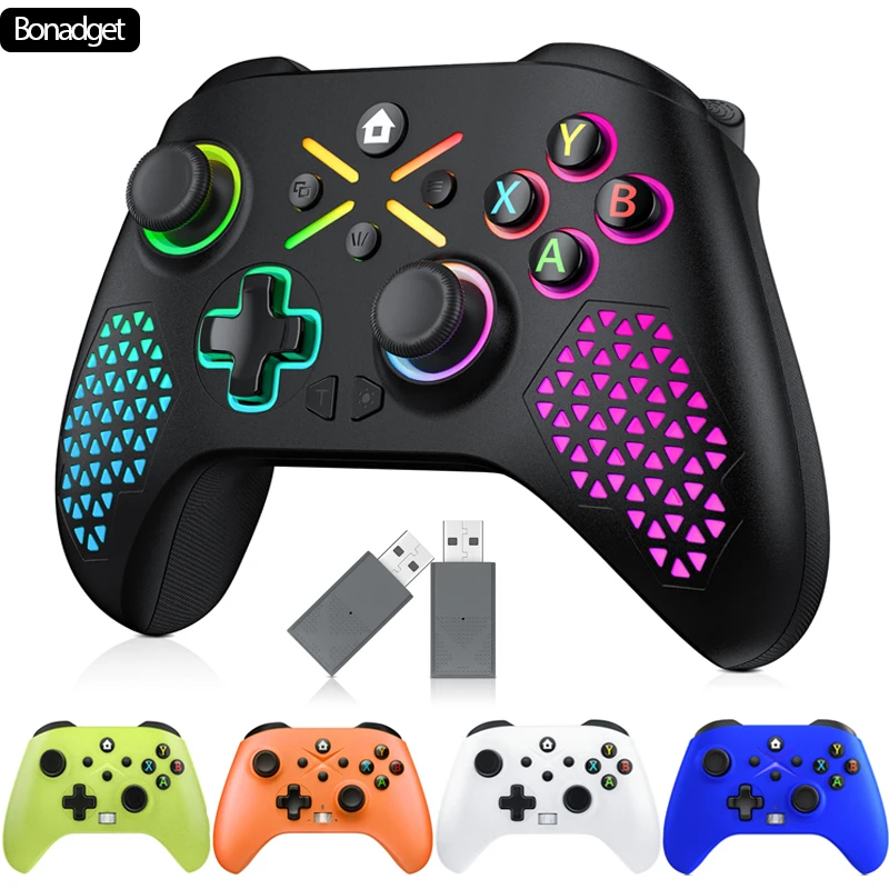 

2.4G For Xbox One/Series/Switch/Android/PC Video Game Controller Six Axis Vibration RGB Gamepad Control Console Joystick