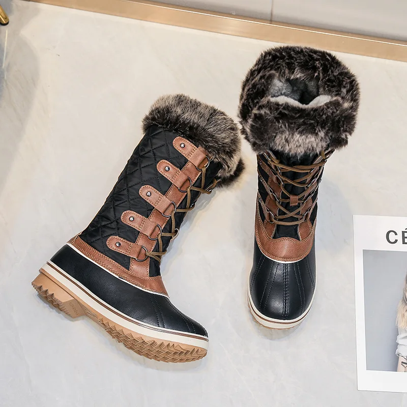 Winter High Quality Warm Plush Women's Snow Boots Waterproof Non-slip Fashion Ladies Casual Shoes Large-sized Girls Long Boots
Winter High Quality Warm Plush Women's Snow Boots Waterproof Non-slip Fashion Ladies Casual Shoes Large-sized Girls Long Boots