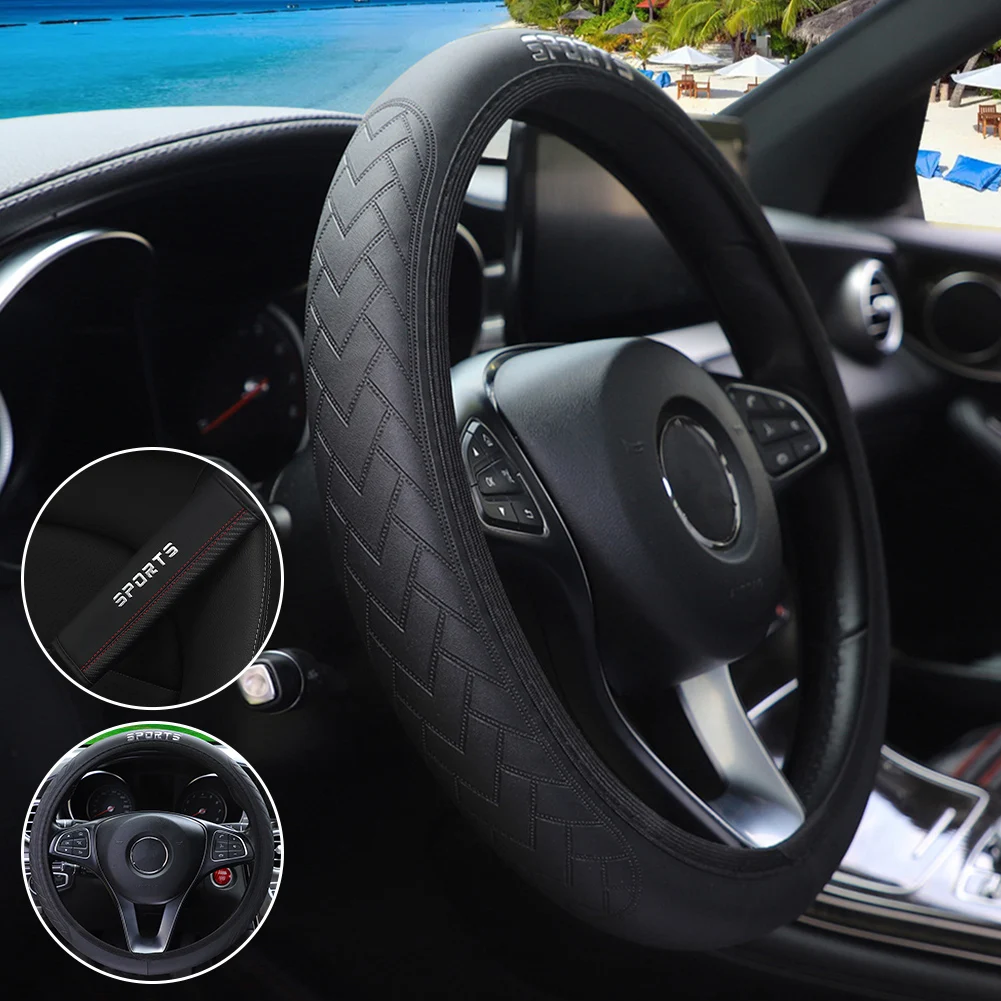 Universal Car Leather Steering wheel cover Elastic Glove Cover Texture Soft Multi Color Auto Decoration Covers Accessories
Universal Car Leather Steering wheel cover Elastic Glove Cover Texture Soft Multi Color Auto Decoration Covers Accessories