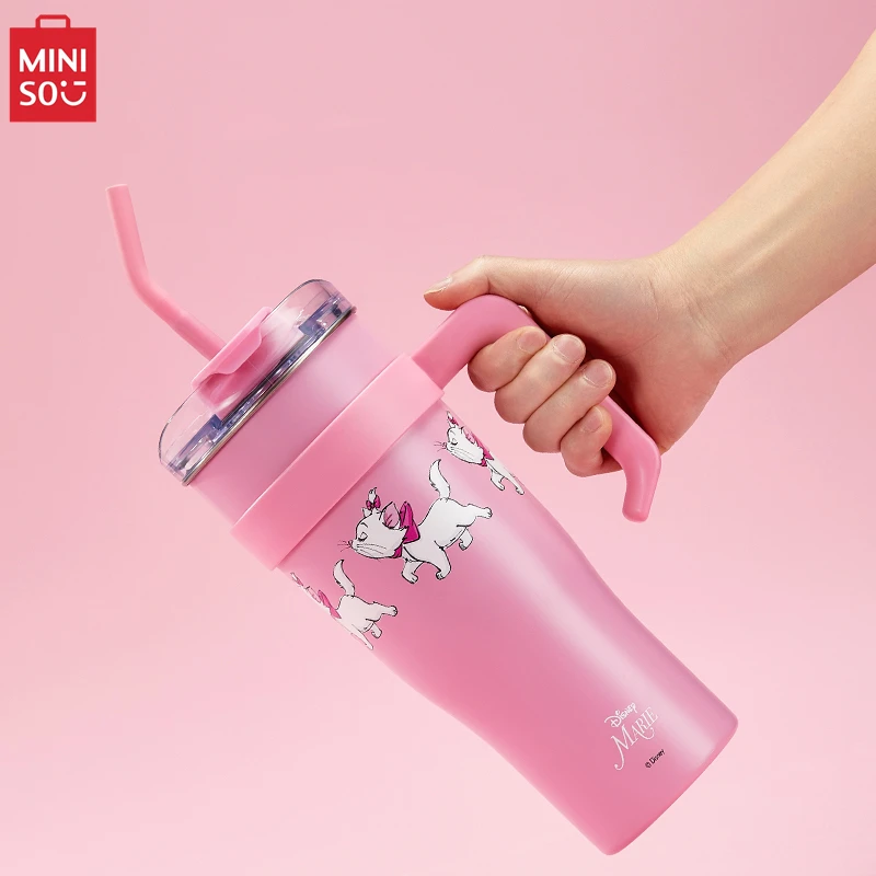 

MINISO Disney Classic Marie Cat Big Mac Large Capacity Water Cup 1600ML Insulated Cold Drink Children's Toy Birthday Gift