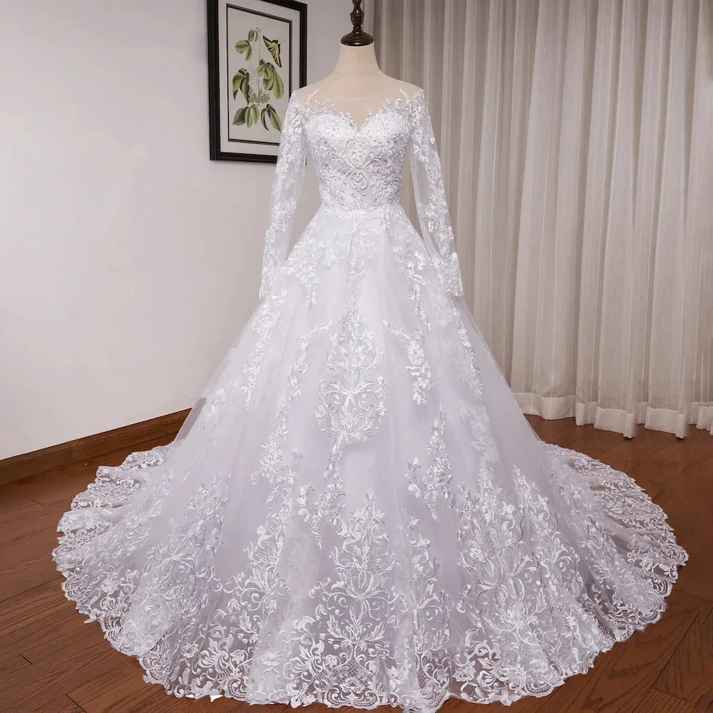 2024 Princess Ball Gown Wedding Dress long sleeve sweetheart plus size robe de mariee Lace beading bride dress court train
2024 Princess Ball Gown Wedding Dress long sleeve sweetheart plus size robe de mariee Lace beading bride dress court train