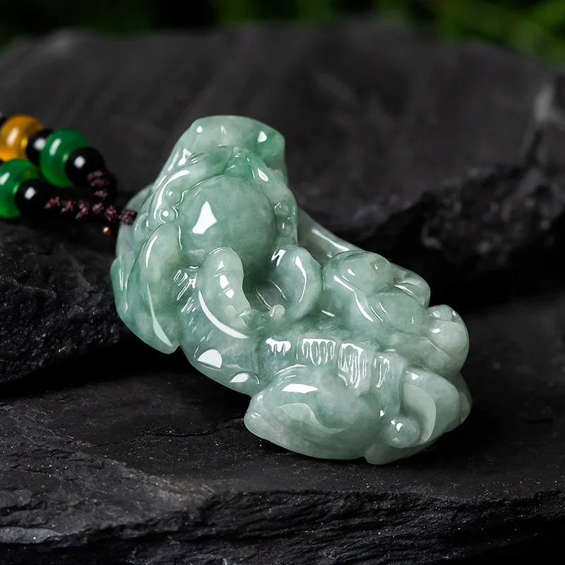 100% Natural Handmade Hand-carve Jade Lucky Overlord Pixiu Ice Species Necklace Pendant Fashion Jewelry MenWomen LuckGifts
100% Natural Handmade Hand-carve Jade Lucky Overlord Pixiu Ice Species Necklace Pendant Fashion Jewelry MenWomen LuckGifts