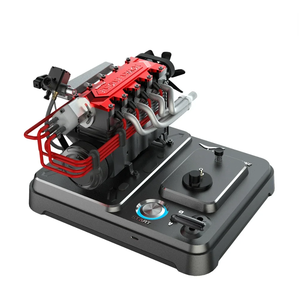 

TOYAN L400BGD 14CC L4 Inline 4 Cylinder Methanol Engine Model Full Metal Micro Internal Combustion Engine Toy FS-L400BGD-XP