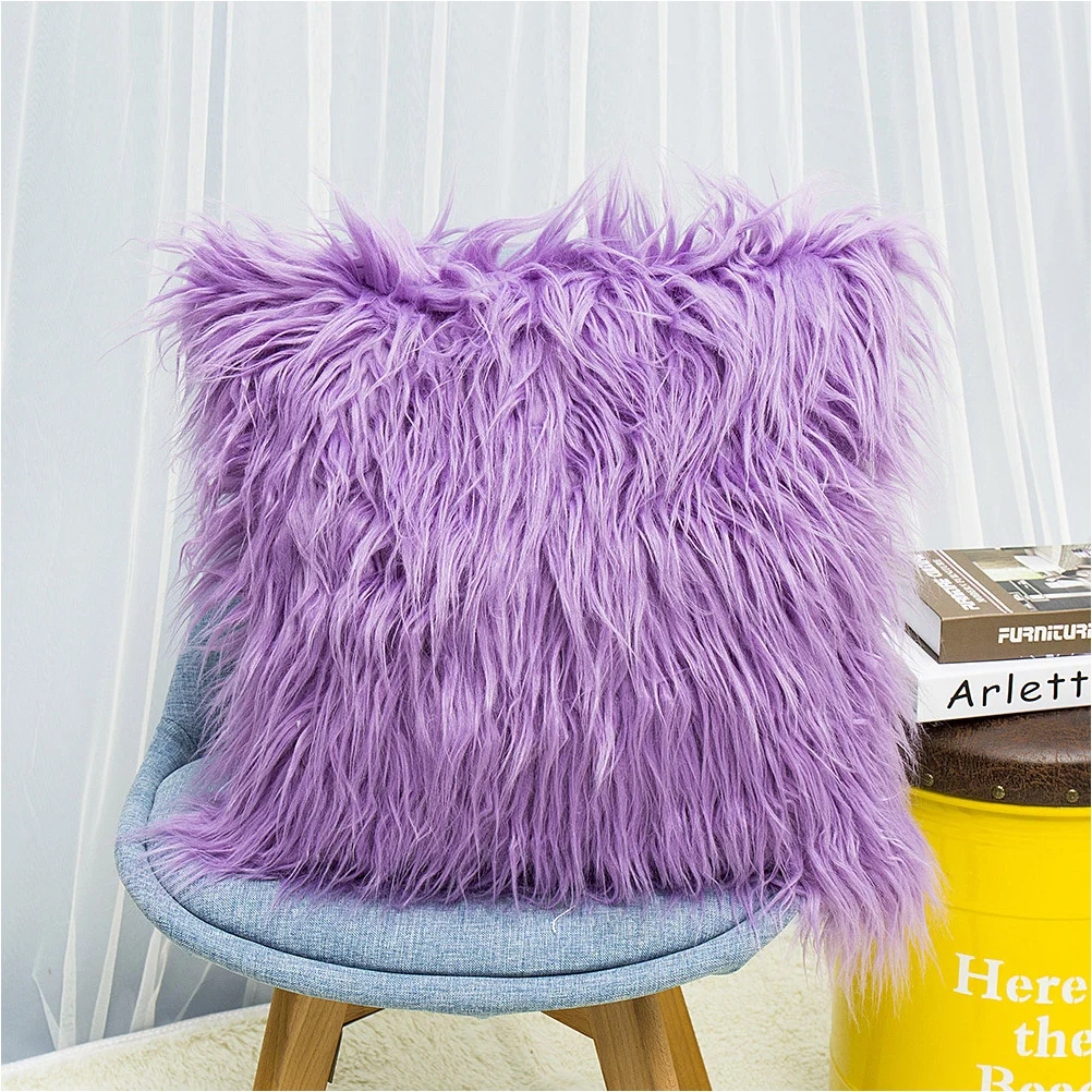 1Pc 45x45CM European Plush Pillowcase Fluffy Pillow Cover Throw Pillow Cover Imitation Wool Cushion Cover Purple (without
1Pc 45x45CM European Plush Pillowcase Fluffy Pillow Cover Throw Pillow Cover Imitation Wool Cushion Cover Purple (without