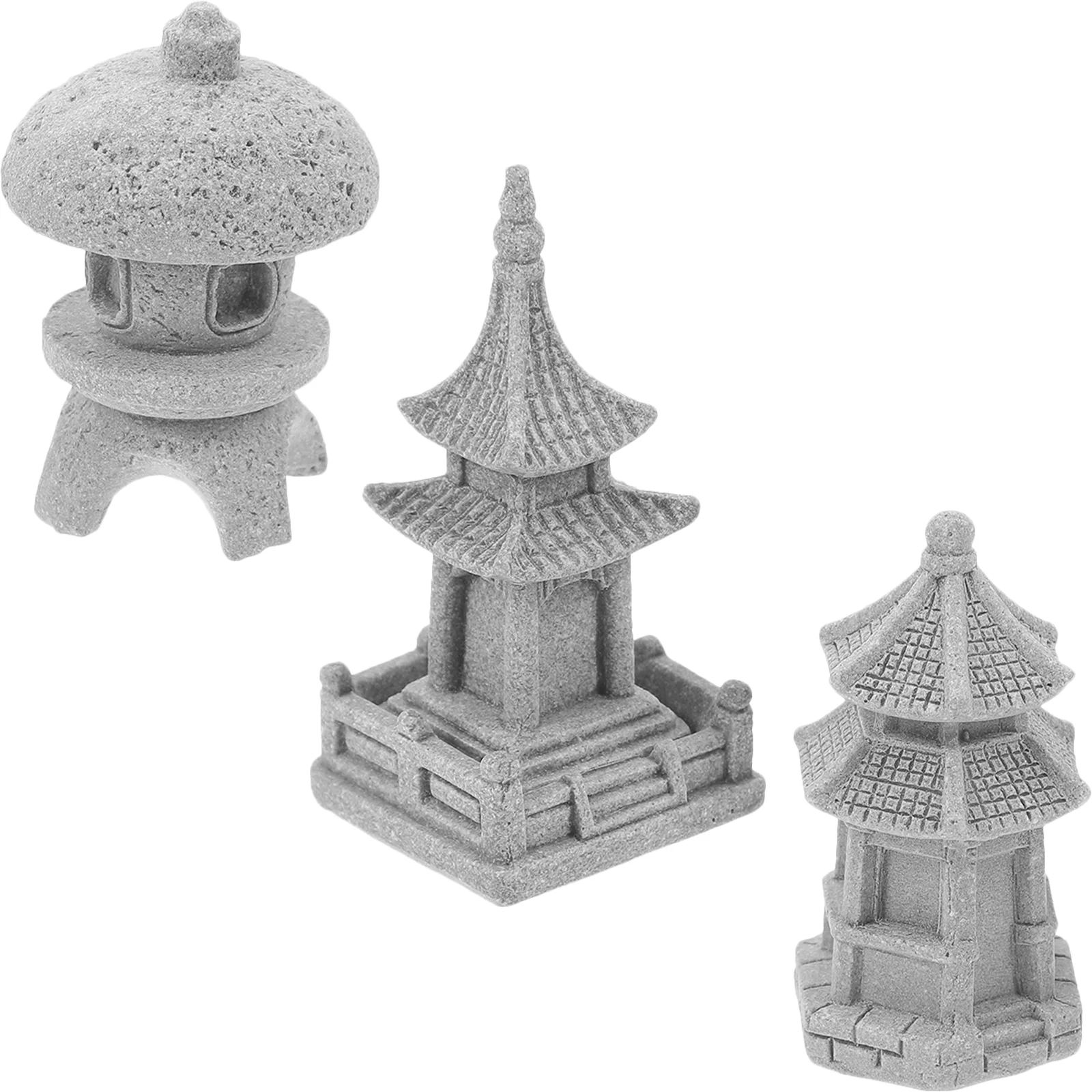 3 Pcs Micro Landscape Stone Lantern Sand Table Pavilion Model Pagoda Statue Statue Statue Miniature Scene Sandstone Garden
3 Pcs Micro Landscape Stone Lantern Sand Table Pavilion Model Pagoda Statue Statue Statue Miniature Scene Sandstone Garden
