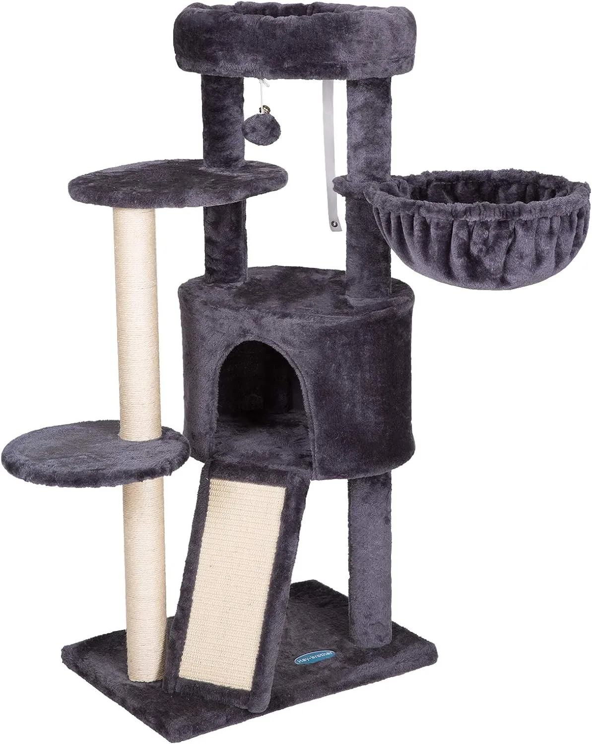 Cat Tree with Scratching Board, Cat Tower with Padded Plush Perch and Cozy Basket, Multi-Platform for Jump
Cat Tree with Scratching Board, Cat Tower with Padded Plush Perch and Cozy Basket, Multi-Platform for Jump