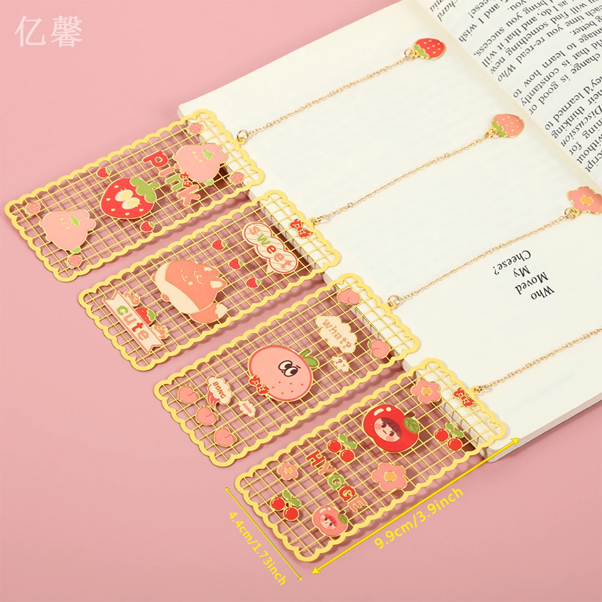 Strawberry Rabbit Brass Bookmark Tassel Pendant Book Clip Metal Pagination Mark Student Gift Stationery School Office Supplies
Strawberry Rabbit Brass Bookmark Tassel Pendant Book Clip Metal Pagination Mark Student Gift Stationery School Office Supplies