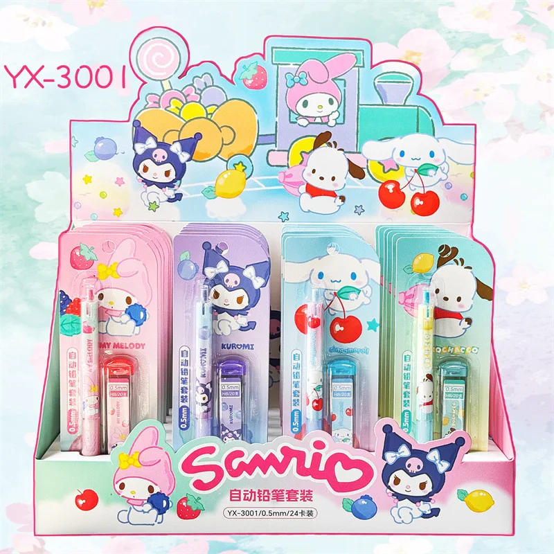 

24pcs Sanrio Activity Pencil Set Cartoon High Value Cute Individually Packaged Student Activity Pencil Stationery Wholesale Gift