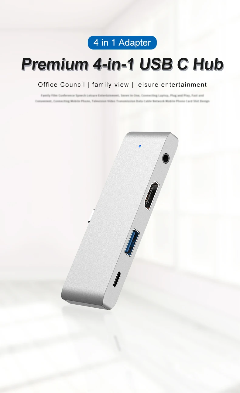 4 in1 type C usb c hub usb 3.0 HD-MI-compatible 4 port docking station hub 4-in-1 USB C Hub adapter PD charging port Usb Docking
4 in1 type C usb c hub usb 3.0 HD-MI-compatible 4 port docking station hub 4-in-1 USB C Hub adapter PD charging port Usb Docking