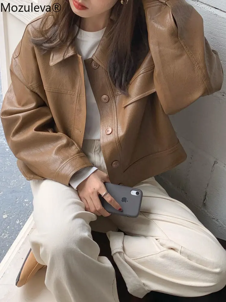 Mozuleva 2022 New Simple Neutral Casual Vintage Leather Motorcycle Jacket Leather Solid Jackets
Mozuleva 2022 New Simple Neutral Casual Vintage Leather Motorcycle Jacket Leather Solid Jackets