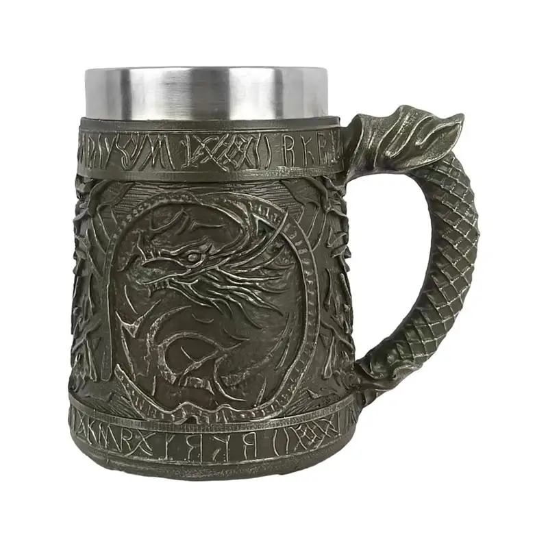 

Dragons Coffee Mug 600ml Cups For Drinking 304 Stainless Steel Inner Coffee Mugs For Men Mug For Bar Restaurant Vintage Bar