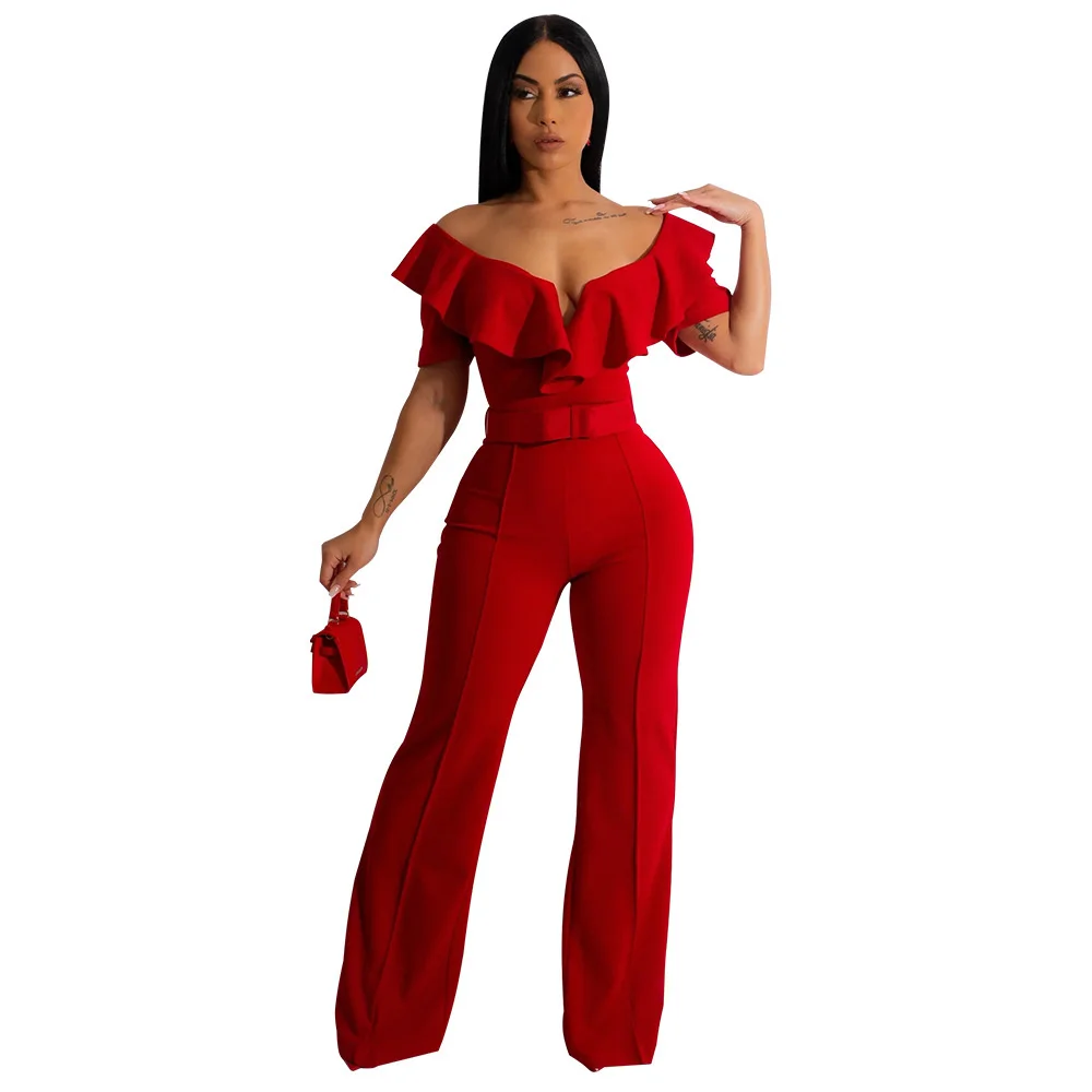 Zoctuo Women's Clohting Jumpsuits Night Gown Party V-neck Ruffle Sexy High Waist Jumpsuit For Women Romper Street Chic Outift
Zoctuo Women's Clohting Jumpsuits Night Gown Party V-neck Ruffle Sexy High Waist Jumpsuit For Women Romper Street Chic Outift