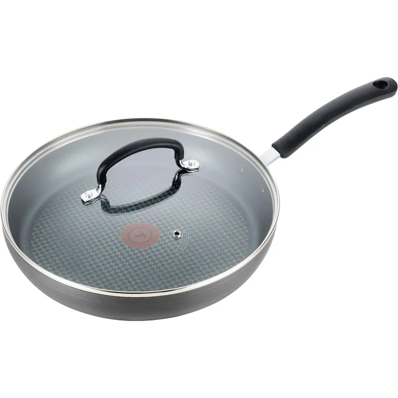 

T-fal Ultimate Hard Anodized Nonstick Fry Pan 12 Inch Oven Safe 400F, Lid Safe 350F Cookware, Pots and PansDishwasher Safe Black