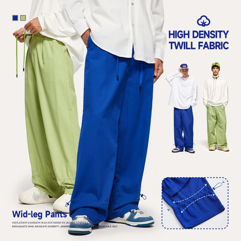 INFLATION Solid Color Twill Straight Leg Pants Unisex 2023 Fashion Casual Cargo Trousers Mens Loose Fit Pant
INFLATION Solid Color Twill Straight Leg Pants Unisex 2023 Fashion Casual Cargo Trousers Mens Loose Fit Pant