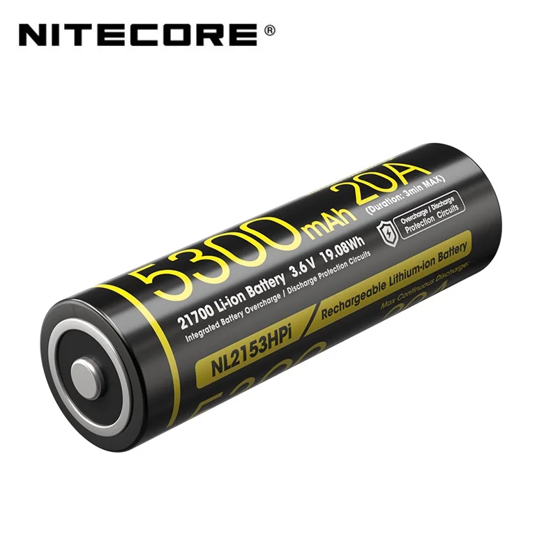 

NITECORE NL2153HPi High Capacity 21700 Rechargeable Lithium-ion Battery for P23i P20iX P30i P35i SRT6i SRT7i Flashlight