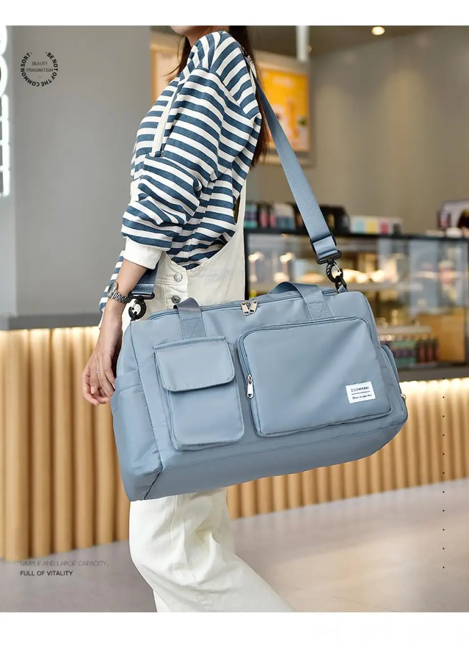 Fashion Carry On Travel Duffle Bag Shoulder Weekender Overnight Bags
