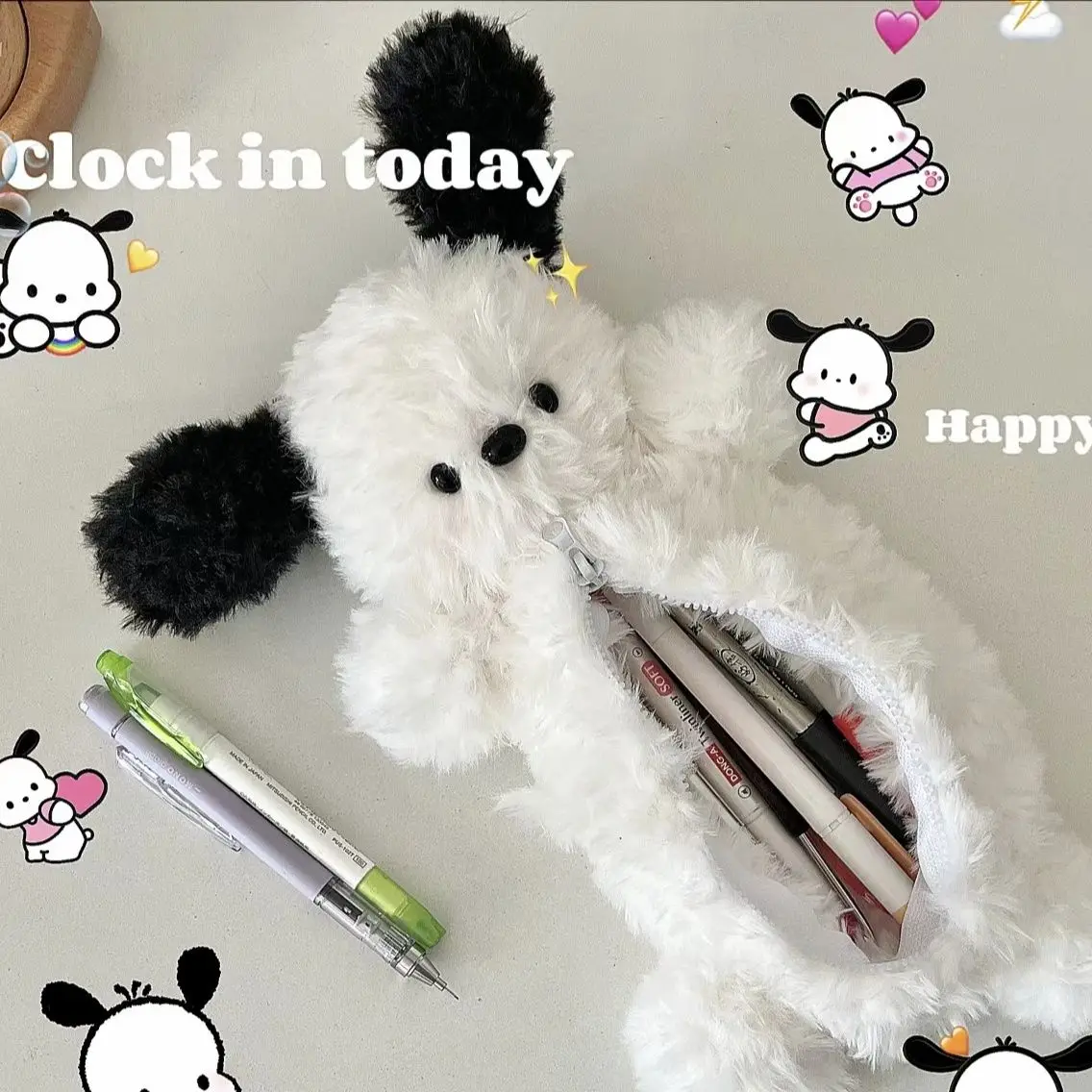 Cute Cartoon Puppy Doll Girl Plush Stationery Bag Doll Pencil Case Desktop Storage Bag Pencil Cases Korean Stationery Kawaii Bag
Cute Cartoon Puppy Doll Girl Plush Stationery Bag Doll Pencil Case Desktop Storage Bag Pencil Cases Korean Stationery Kawaii Bag