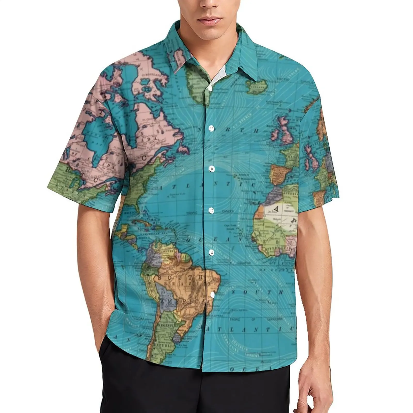Vintage Map Print Beach Shirt The World 1897 Hawaii Casual Shirts Mens Fashion Blouses Short Sleeves Design Clothing Plus Size
Vintage Map Print Beach Shirt The World 1897 Hawaii Casual Shirts Mens Fashion Blouses Short Sleeves Design Clothing Plus Size