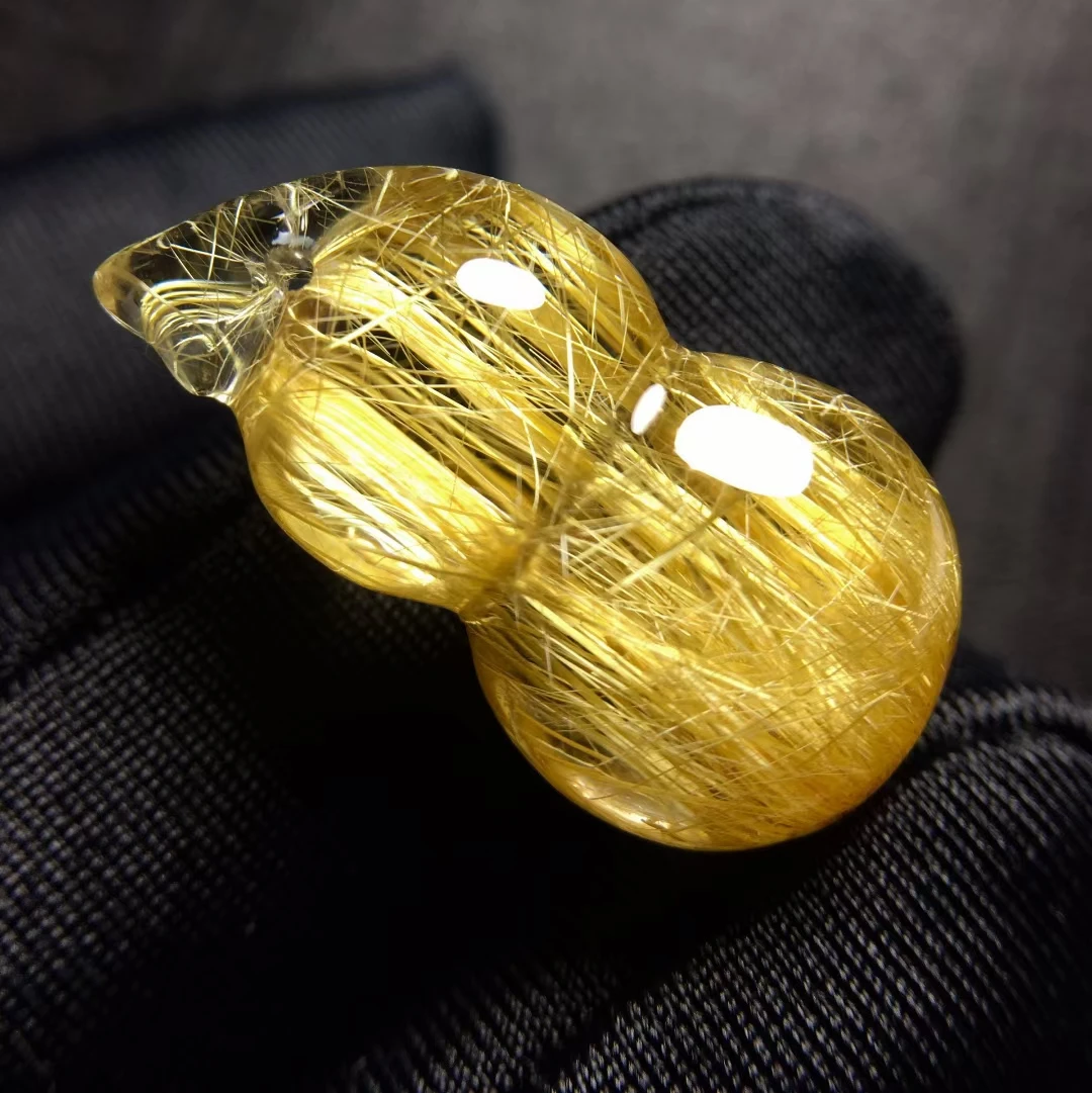 Natural Gold Rutilated Quartz Pendant Cat Eye Gourd Rutilated Quartz 21*14*12.4mm Jewelry Women Brazil AAAAAAA 
Natural Gold Rutilated Quartz Pendant Cat Eye Gourd Rutilated Quartz 21*14*12.4mm Jewelry Women Brazil AAAAAAA