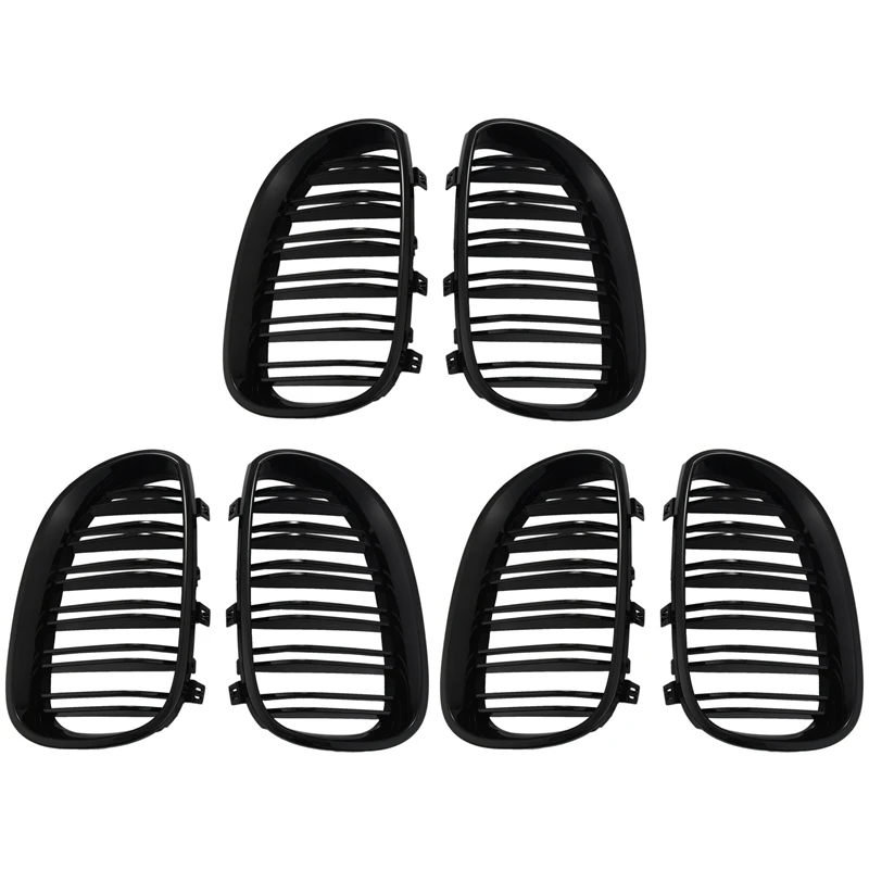 3X Gloss Black Car Front Kidney Grille Grill For BMW 5 Series E60 E61 M5 520I 535I 550I 2003-2010 Sedan
3X Gloss Black Car Front Kidney Grille Grill For BMW 5 Series E60 E61 M5 520I 535I 550I 2003-2010 Sedan